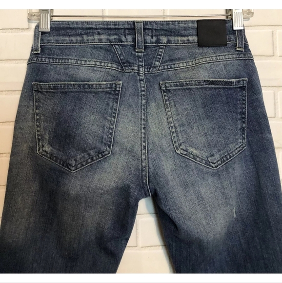 Closed Pedal Star Distressed Skinny Stretch Denim Blue Jeans 25 - Picture 6 of 12
